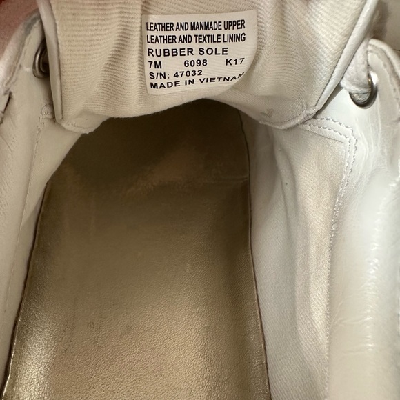 Tory Burch White and Gold Sequin Sneakers - Picture 5 of 5